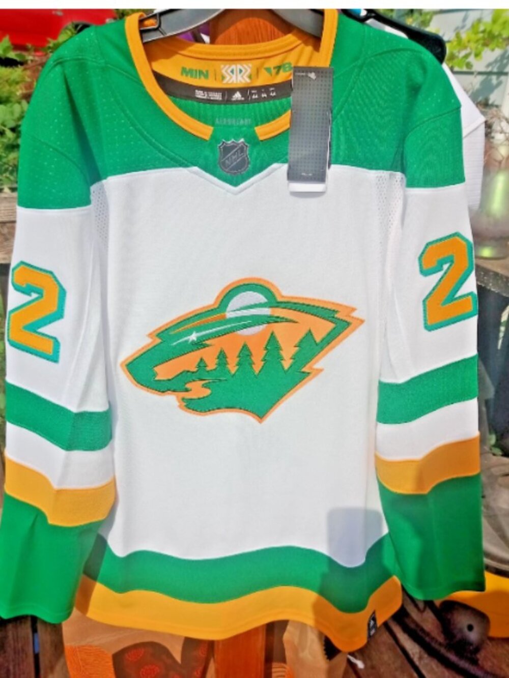 (44)Kevin Fiala Minnesota Wild 2020–21 Reverse Retro 1.0 NHL Hockey Jersey